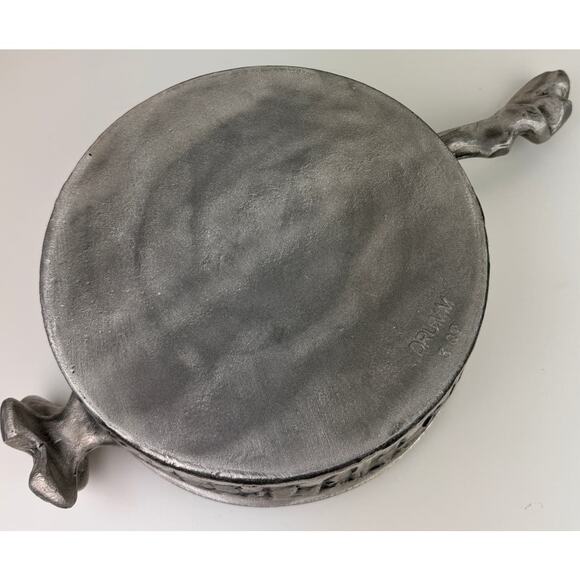VINTAGE Mid Century Modern Donald Drumm Covered Aluminum Brutalist Skillet NEW - Picture 8 of 9